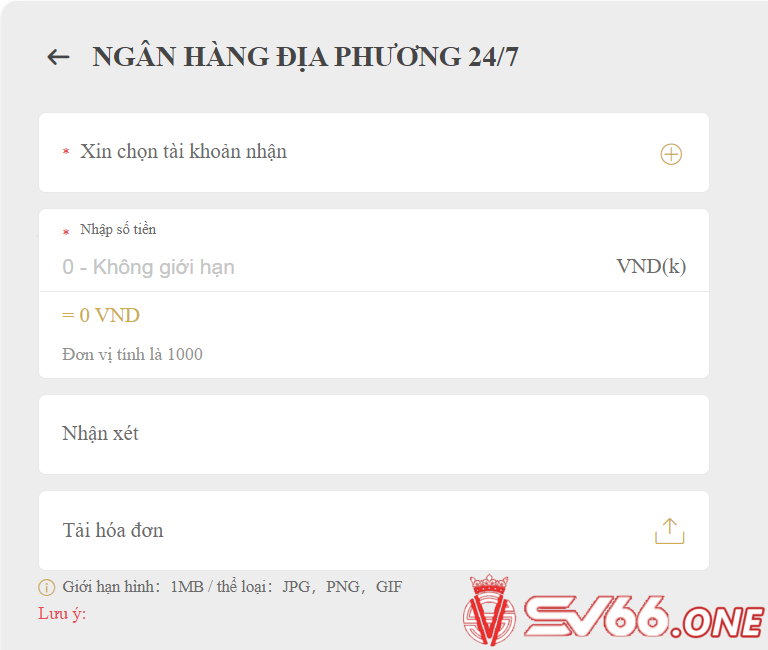 Thực hiện giao dịch nạp và rút tiền nhanh chóng