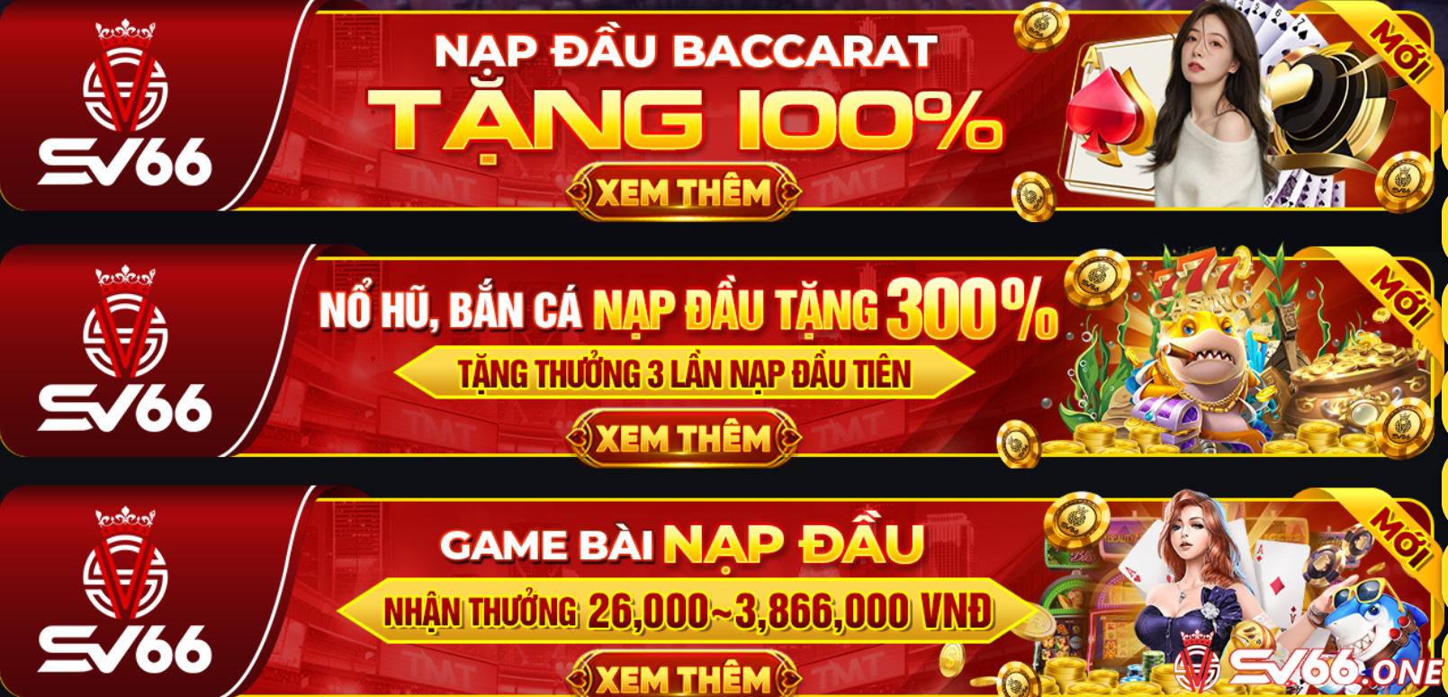Các khuyến mãi SV66